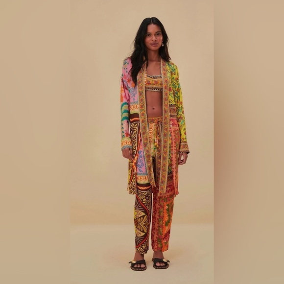 FARM Rio Pants - FARM Rio Mixed Scarves Pants